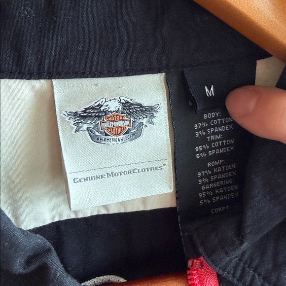 Harley Davidson Motorcycles Zip Front Shirt - Picture 3 of 4